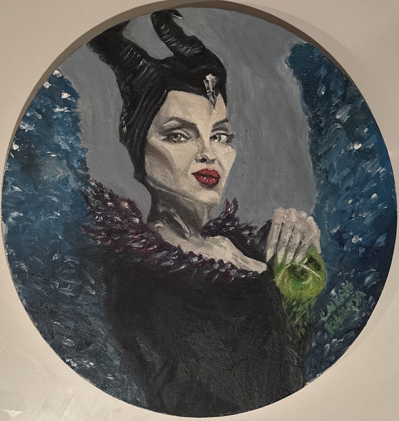 Abstract artwork with vibrant colors and textures